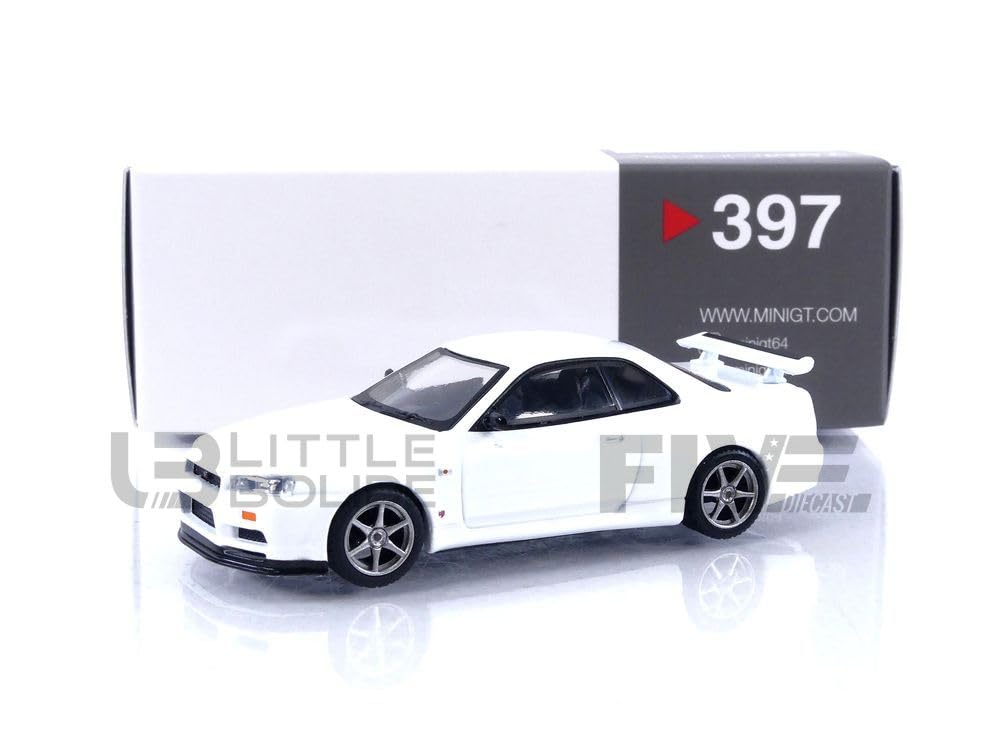 GT-R 模型 Kyosho 1/28 Nissan Skyline GT-R V.Spec MINI-Z AWD RTR, White